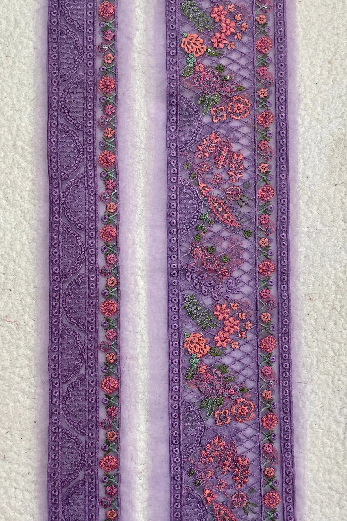 MariaB Floral Purple 29 Inches Both Borders