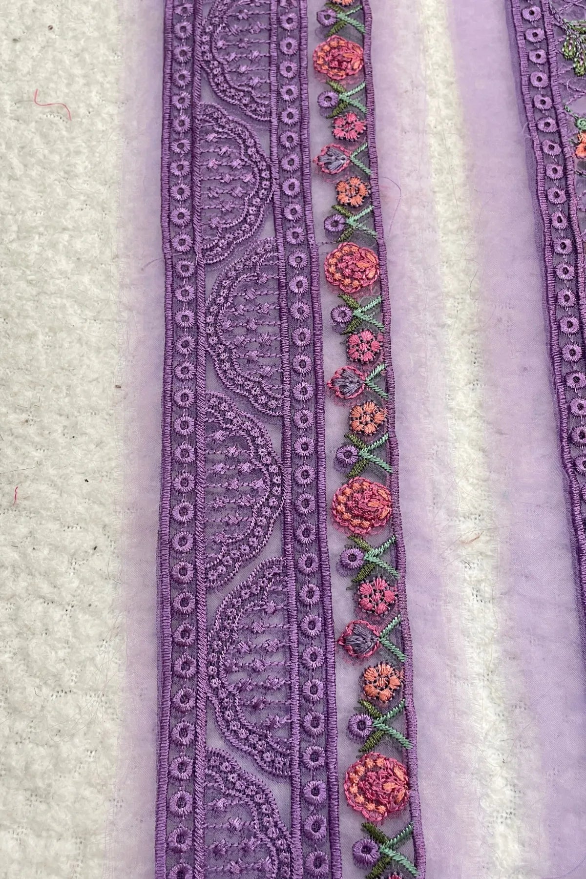 MariaB Floral Purple 29 Inches Both Borders