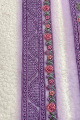 MariaB Floral Purple 29 Inches Both Borders