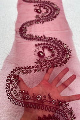 Maria B. Maroon Wide Border