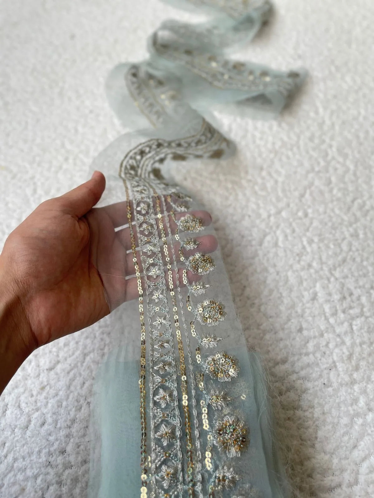 Royal Aqua Yard Hemline