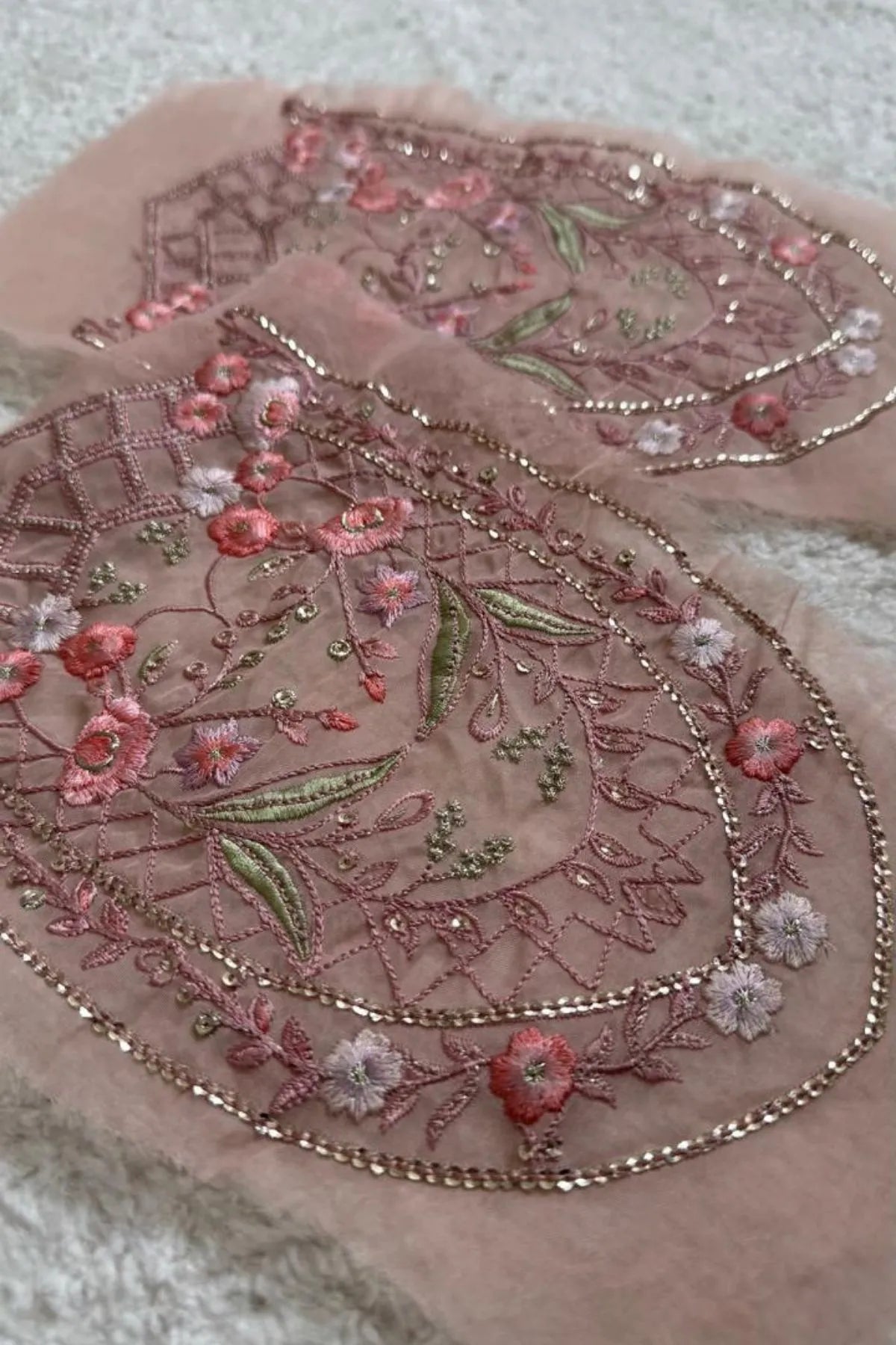 Peach Pair of Motifs