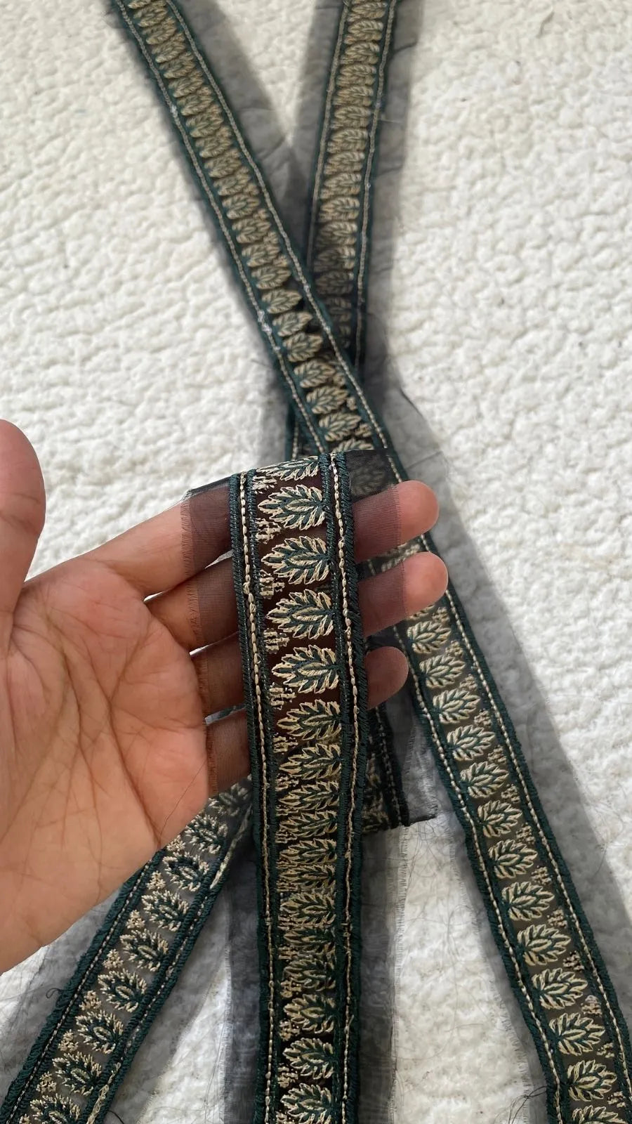 Sapphire Mehendi  Yard Border with Sequin