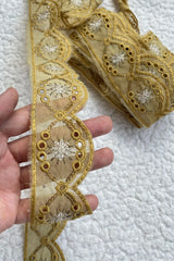 Crossstitch Chikenkari Yard Lace