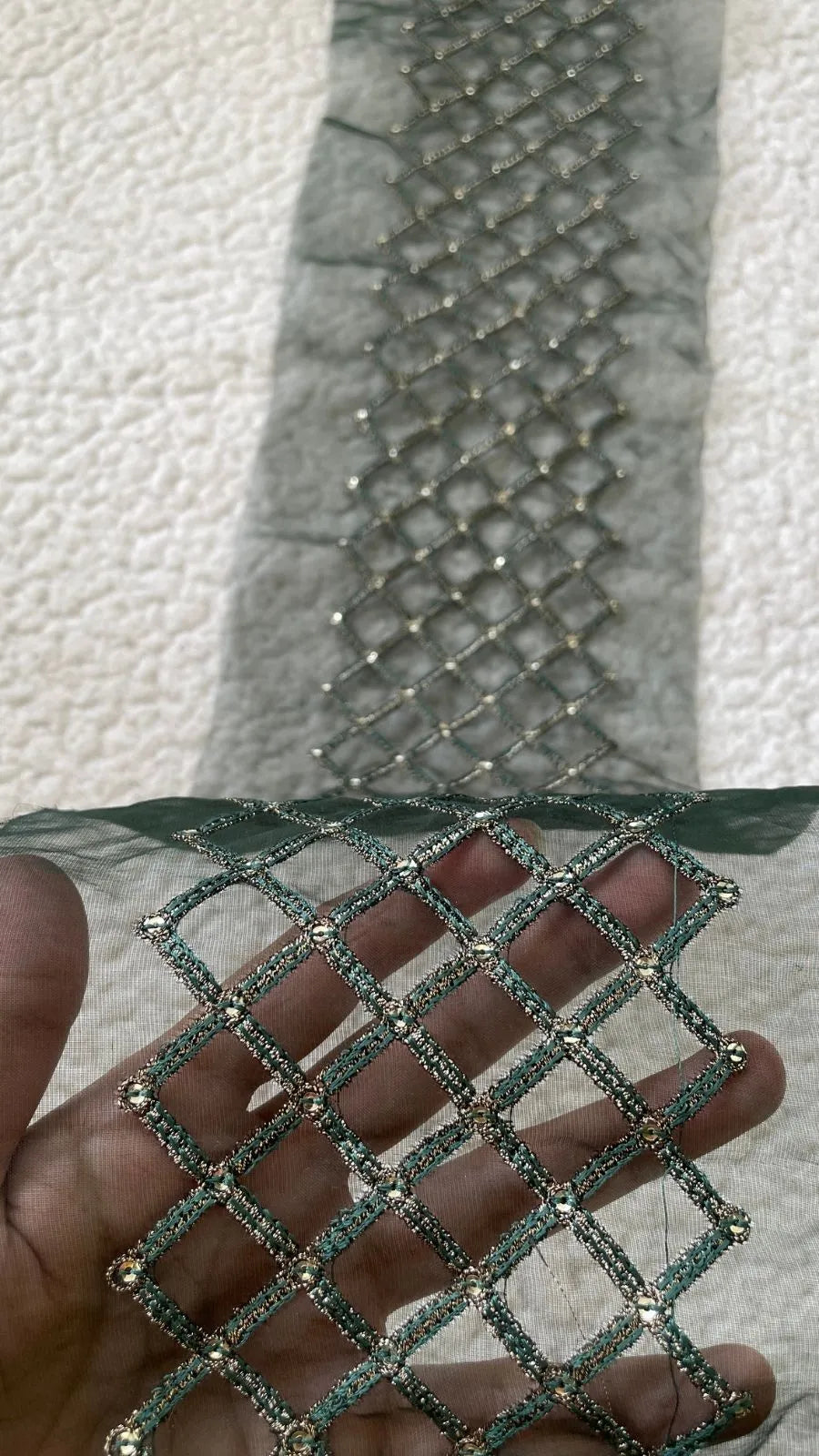 Green Box Style Sequin Border 30 Inches