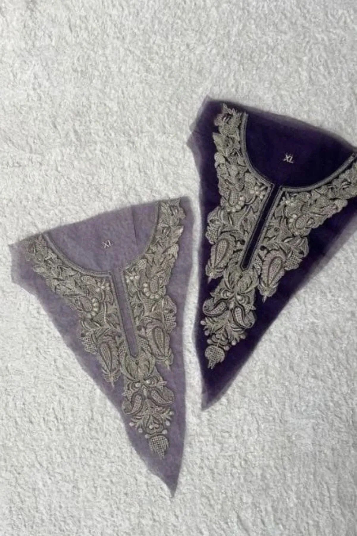 Purple and Silver Neckline