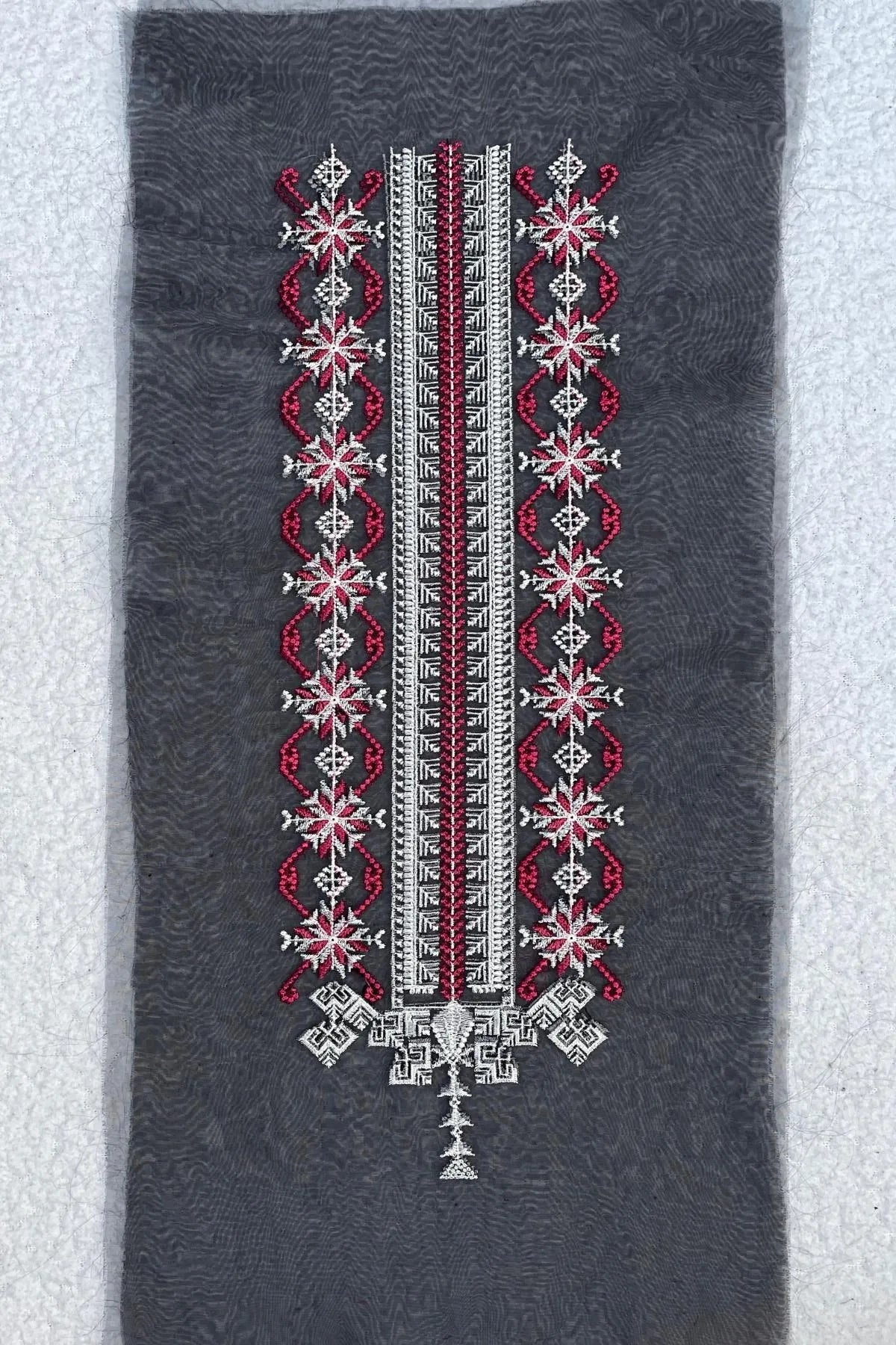 Kashmiri Black & Pink Neckline