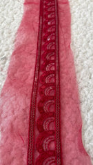 Dark Pink sequin border 34 Inches