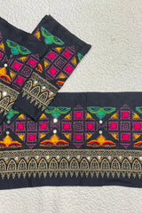Black Handwork Border
