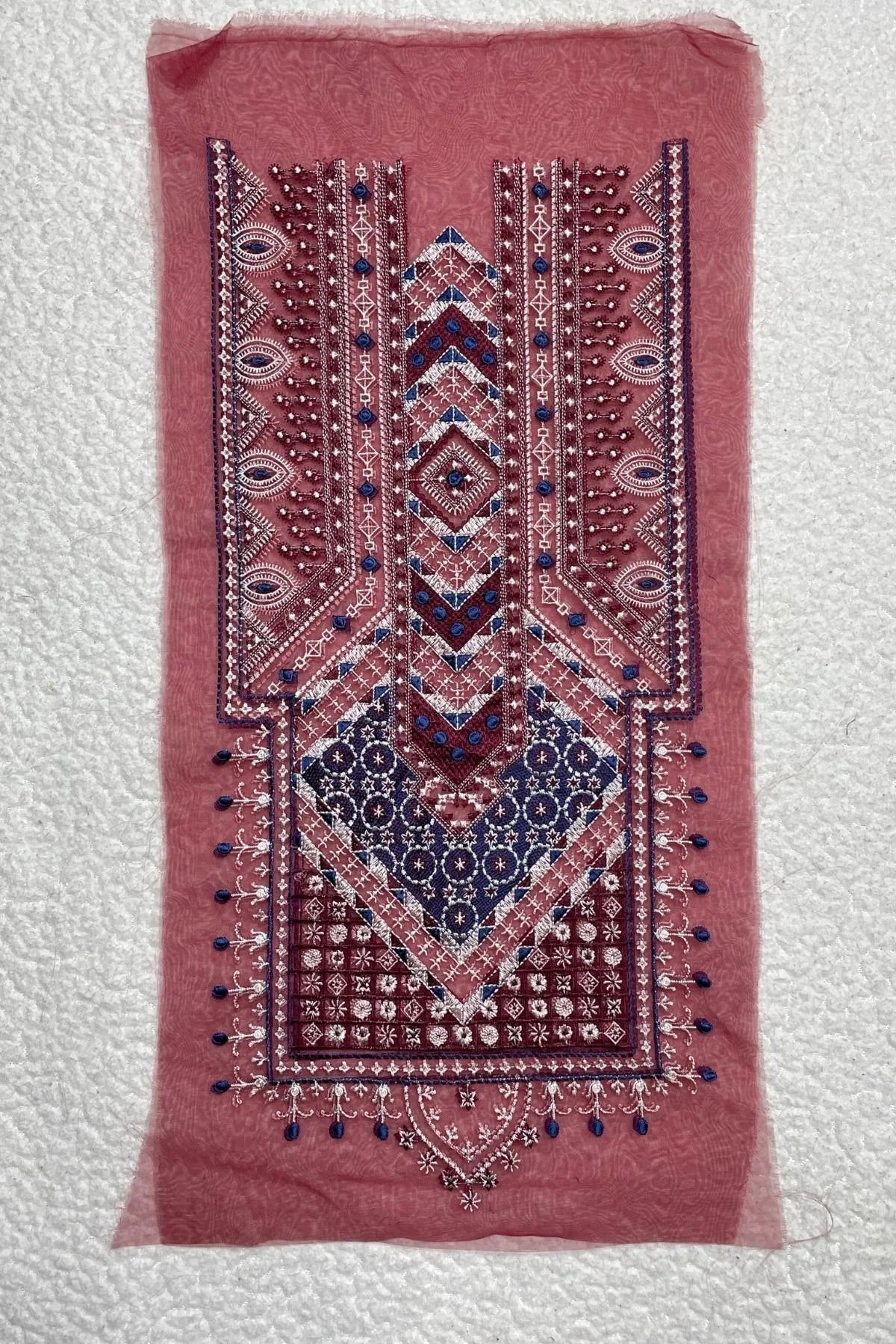 Nishat Maroon Balochi Neckline