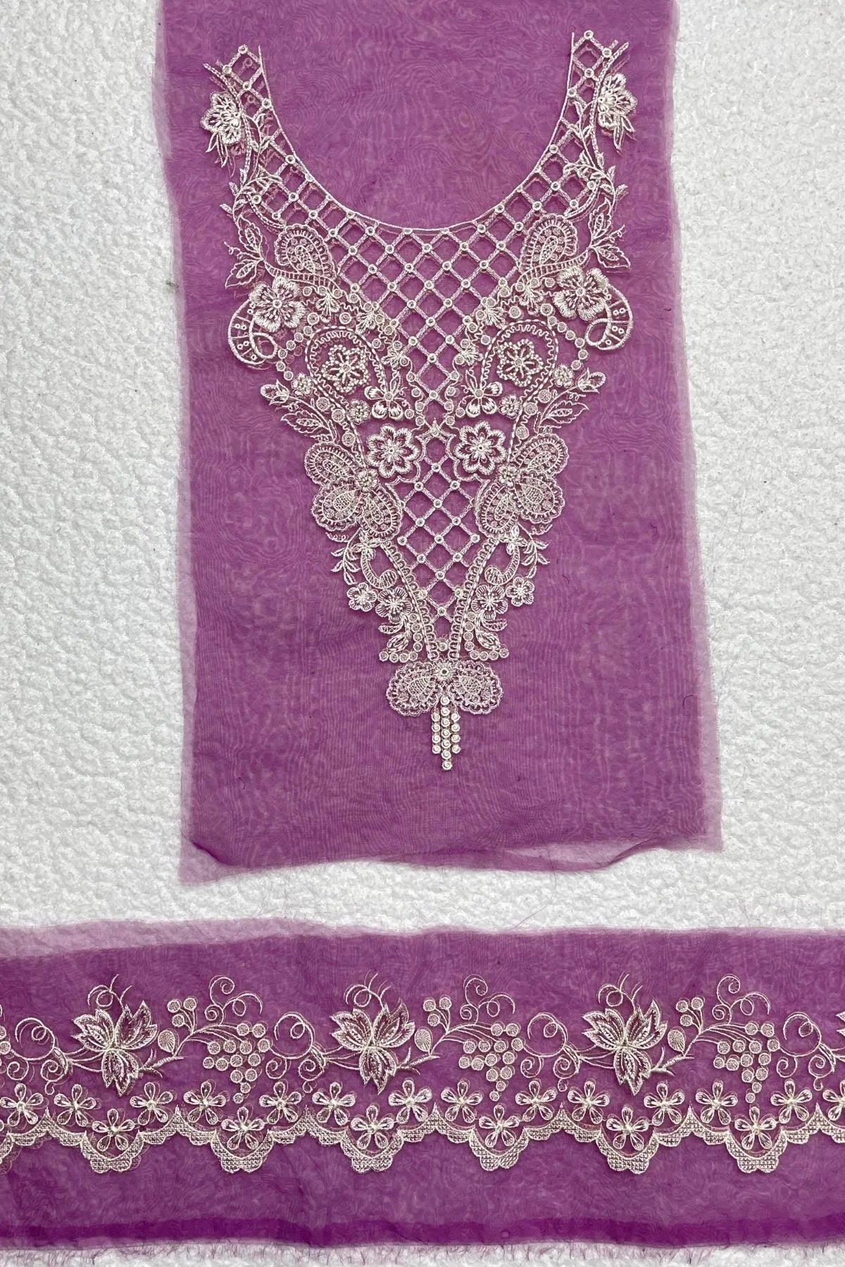 Sapphire Purple Set (Neckline + 2 Yards Border)