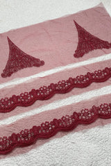Sapphire Maroon Set (2 Motifs + 2 yards border)