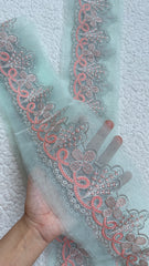 Water Green Yard Sequin Border