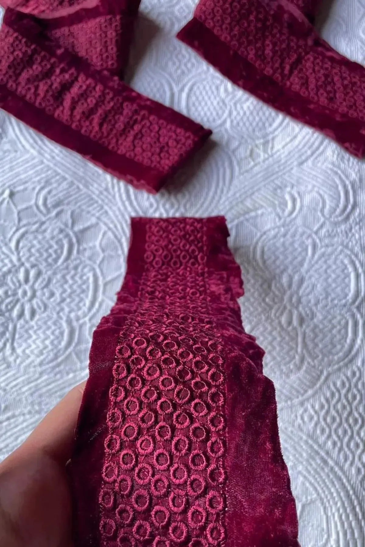 Maroon Velvet Border
