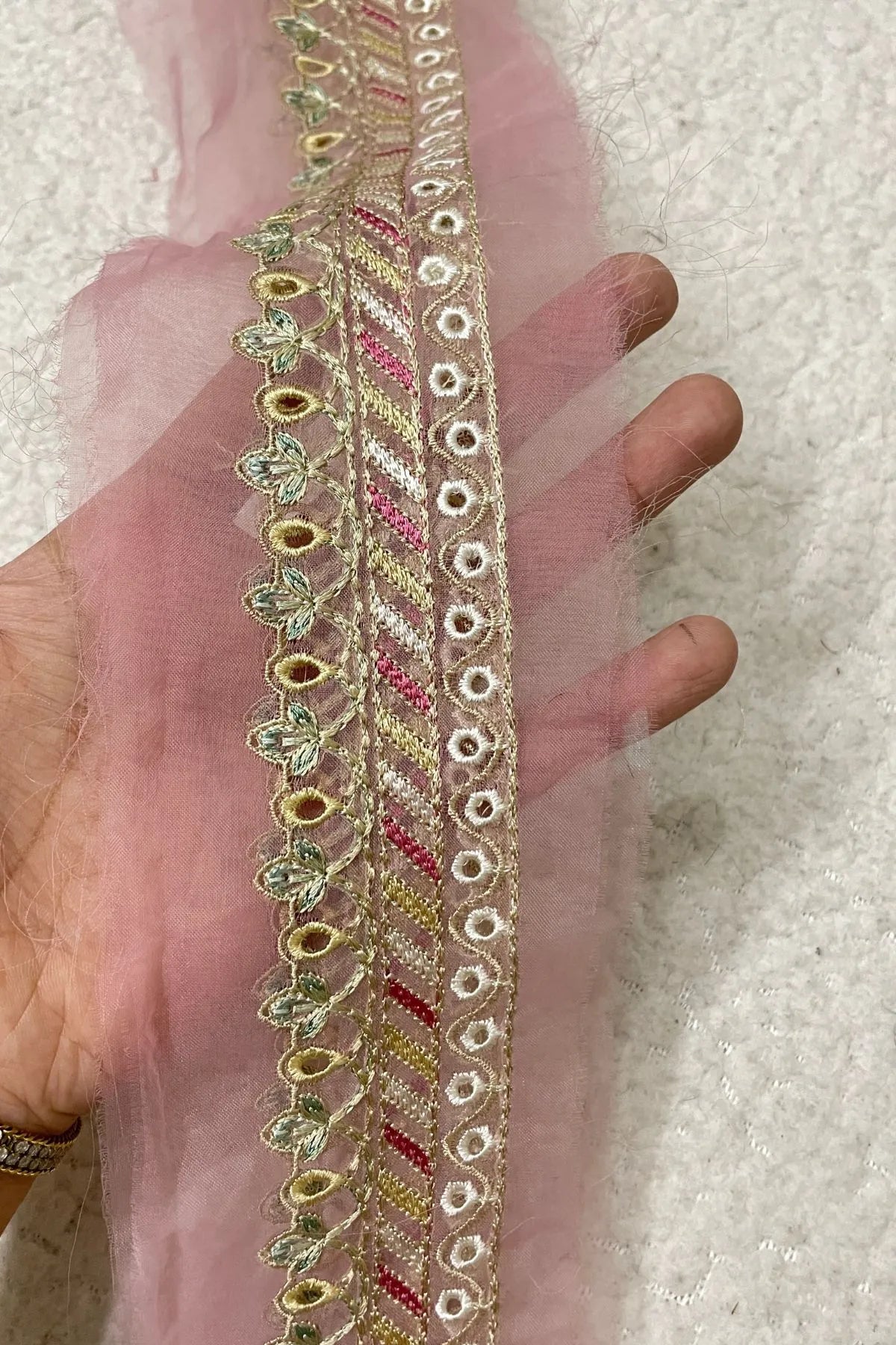 MaryumNMaria Pink Chikankari Yard Line