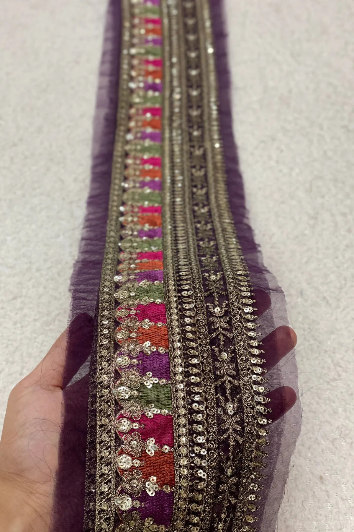 ETHNC Purple 32 inch luxe Border