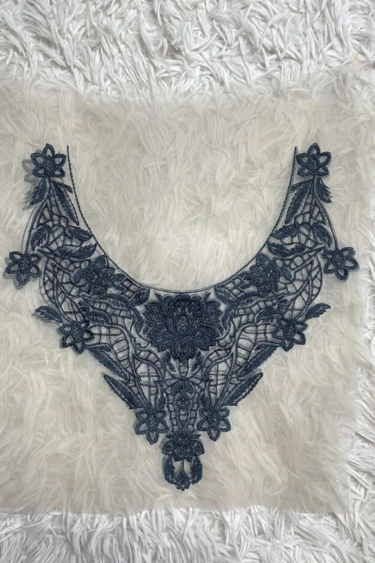 Grey Charcoal Neckline