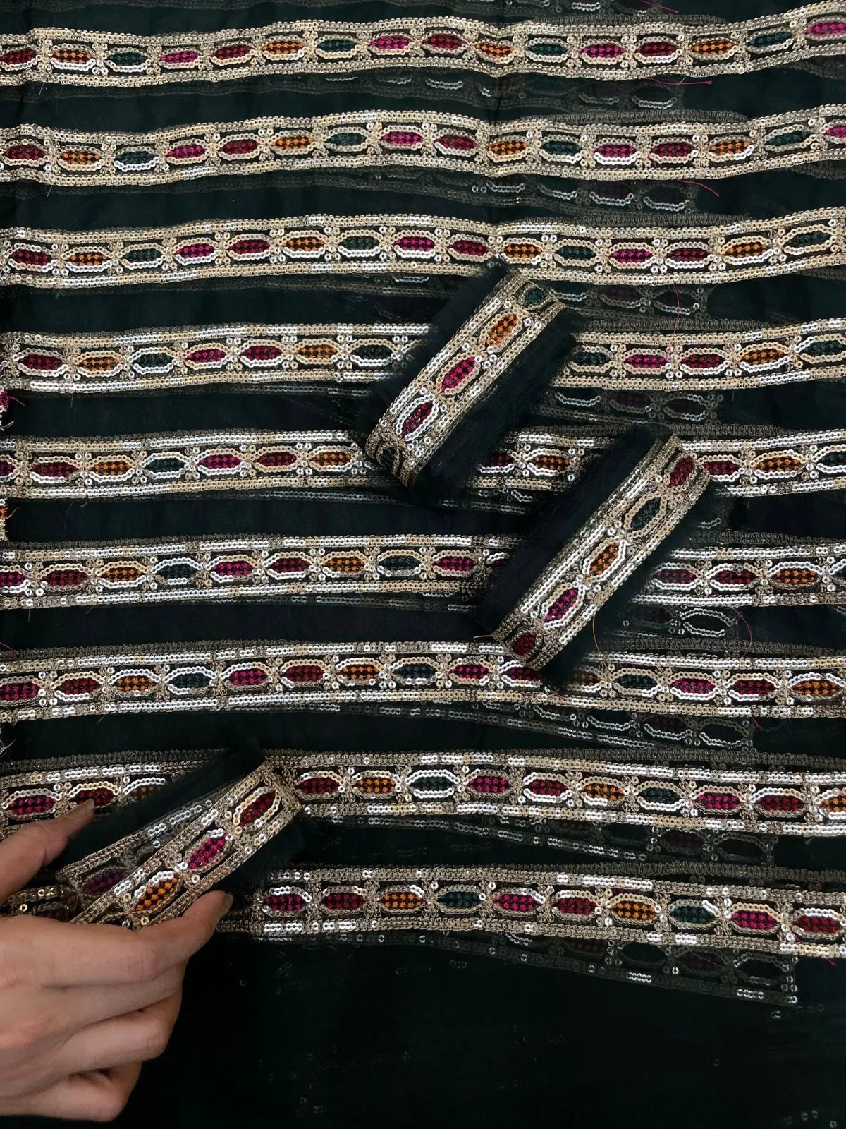Black Kareena Kapoor 2 Yards Border