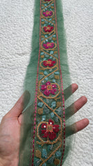 Green Crossstitch Yard border