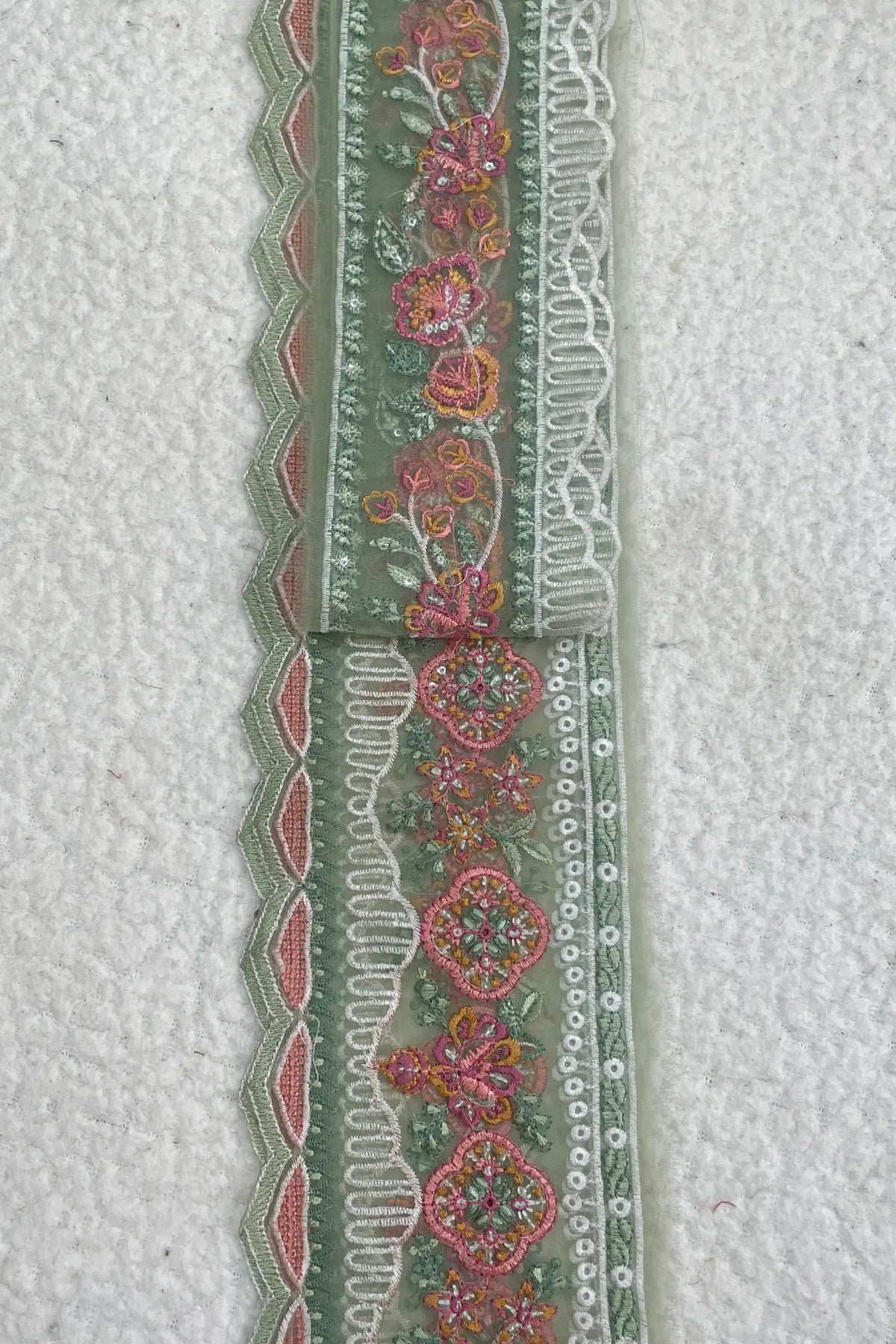 MariaB Floral Green 29 Inches Both Borders