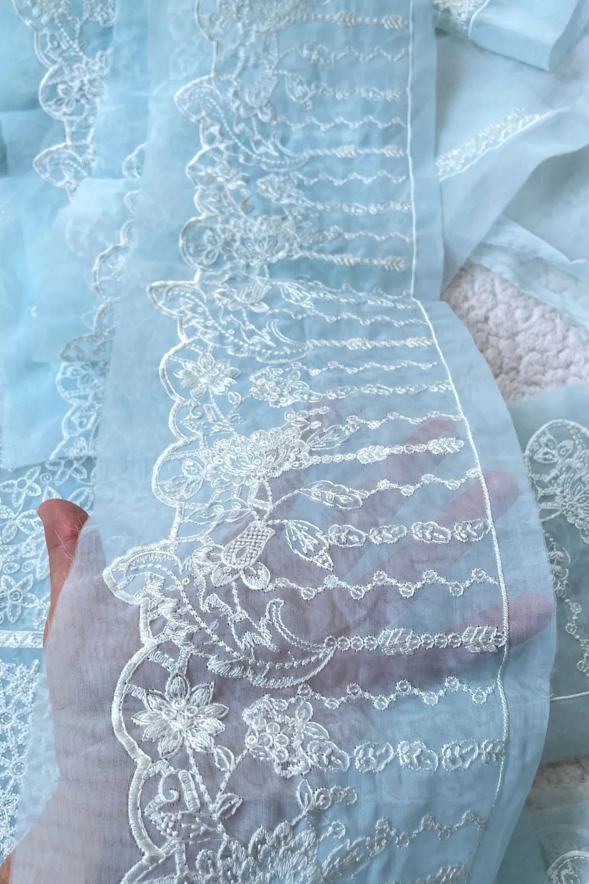 Aqua Set (Neckline & 2 Yards Hemline)