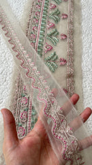 Pastel Colors 29 inches Wide &1 Yard Thin Border