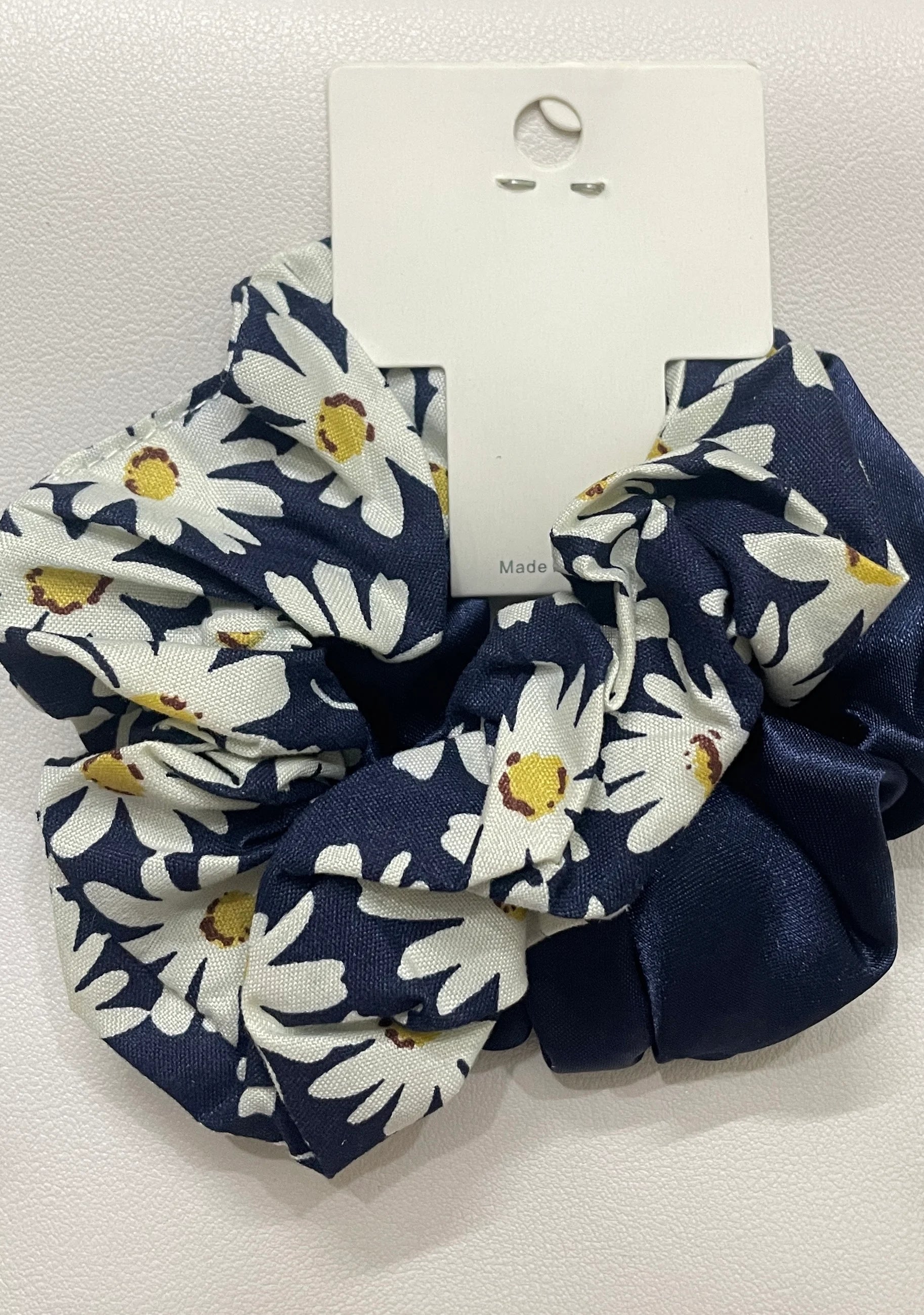 Floral Blue Hair Scrunchies