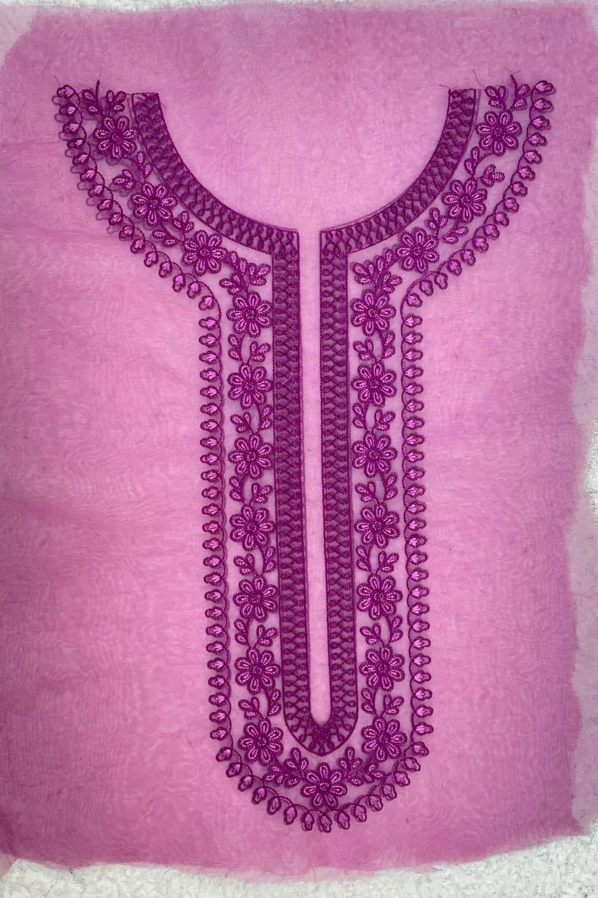 Sapphire Purple Neckline