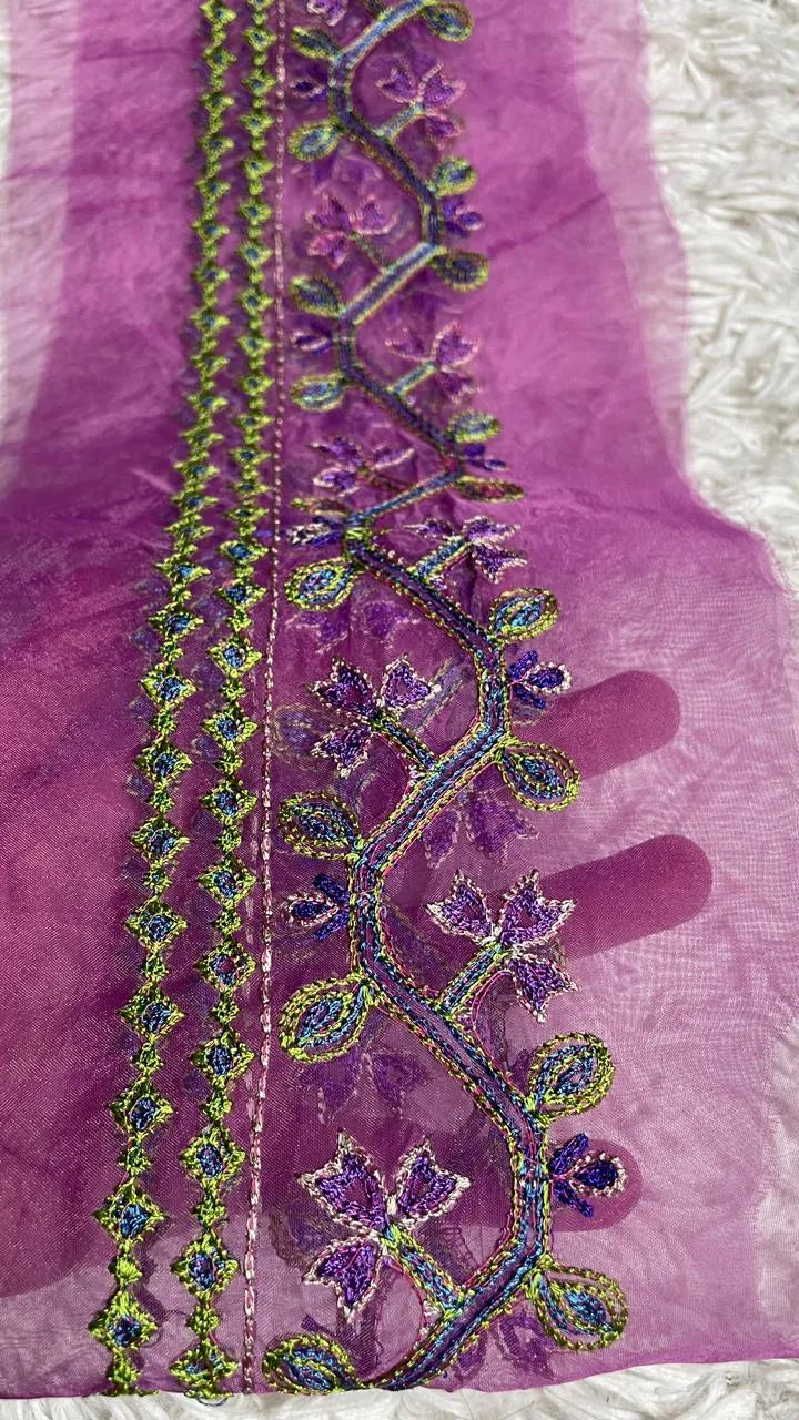 Purple Green Hemline