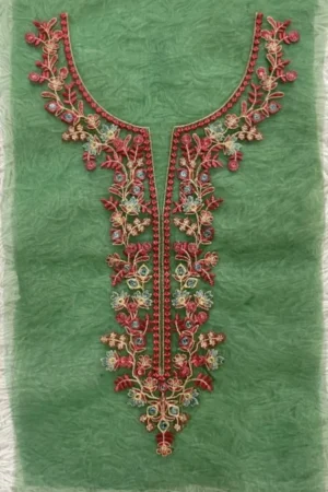 Sapphire Parrot Green Neckline