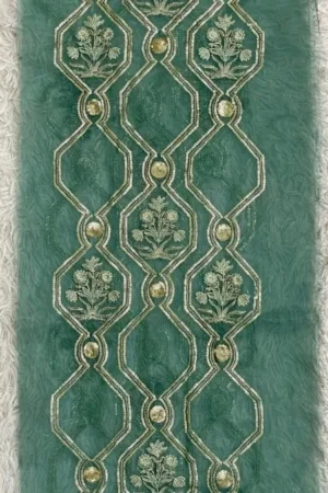 Crimson Wide Luxe Border (Fungal Green Color)