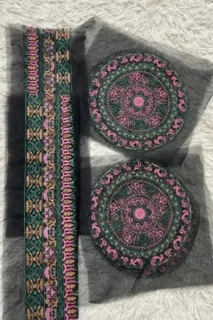 Sapphire Black Set (2 Motifs + 1 Yard Border)