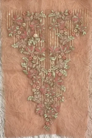 Sapphire CrossStitch Neckline (Peach Color)