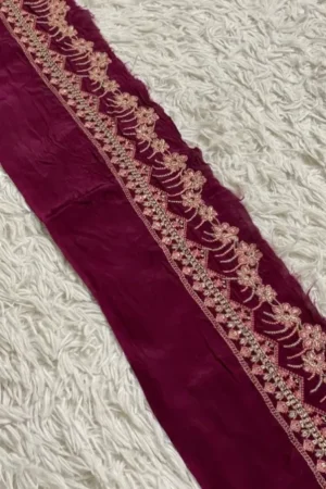 Baroque Luxe Maroon Border (Meter Border)