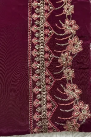 Baroque Luxe Maroon Border (Meter Border)