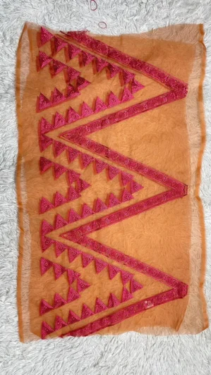 Sapphire Wide Orange Border