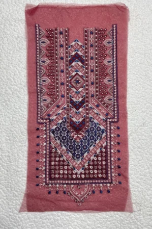 Nishat Maroon Balochi Neckline