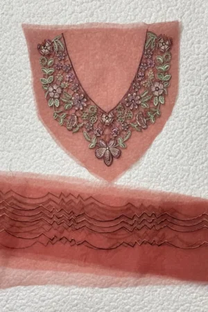 Sapphire Tuscan Red Set (Neckline + 2 yards border)