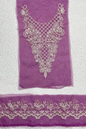 Sapphire Purple Set (Neckline + 2 Yards Border)