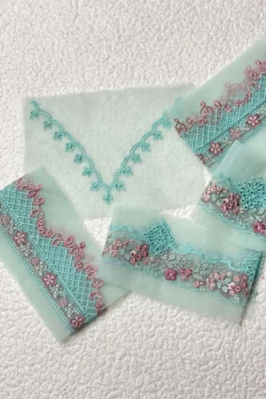 MariaB. Luxe Set Aqua (Neckline + 2 yards border)