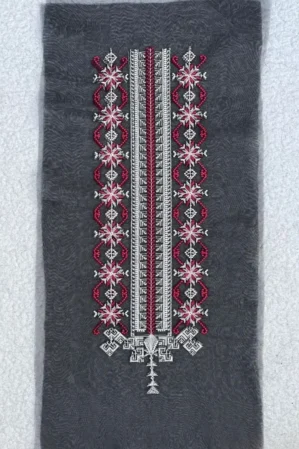 Kashmiri Black & Pink Neckline