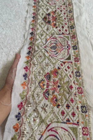 White Multicolor 30 inches Patch